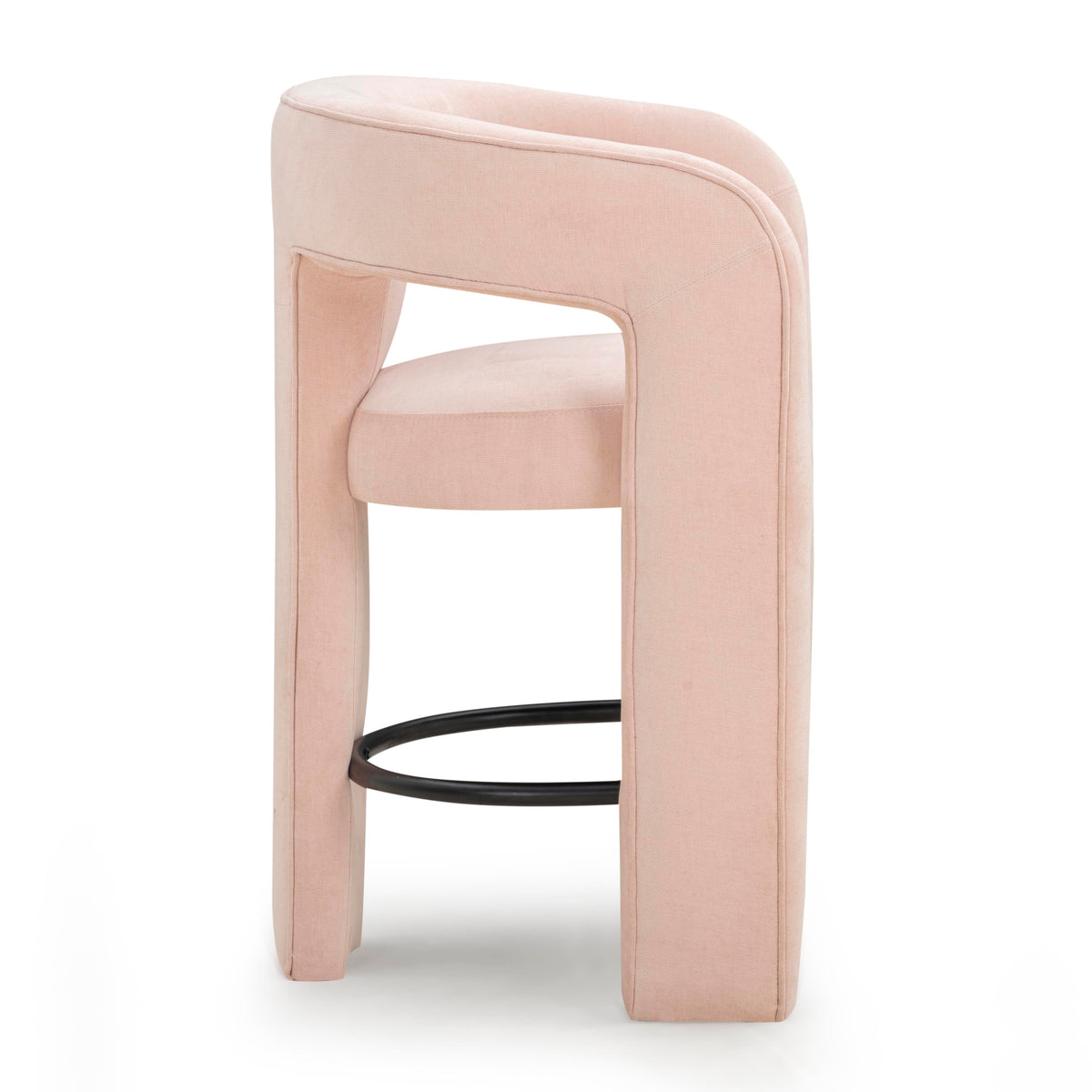 Malone Blush Perfomance Fabric Counter Stool by TOV Furniture – photo 4 of 7