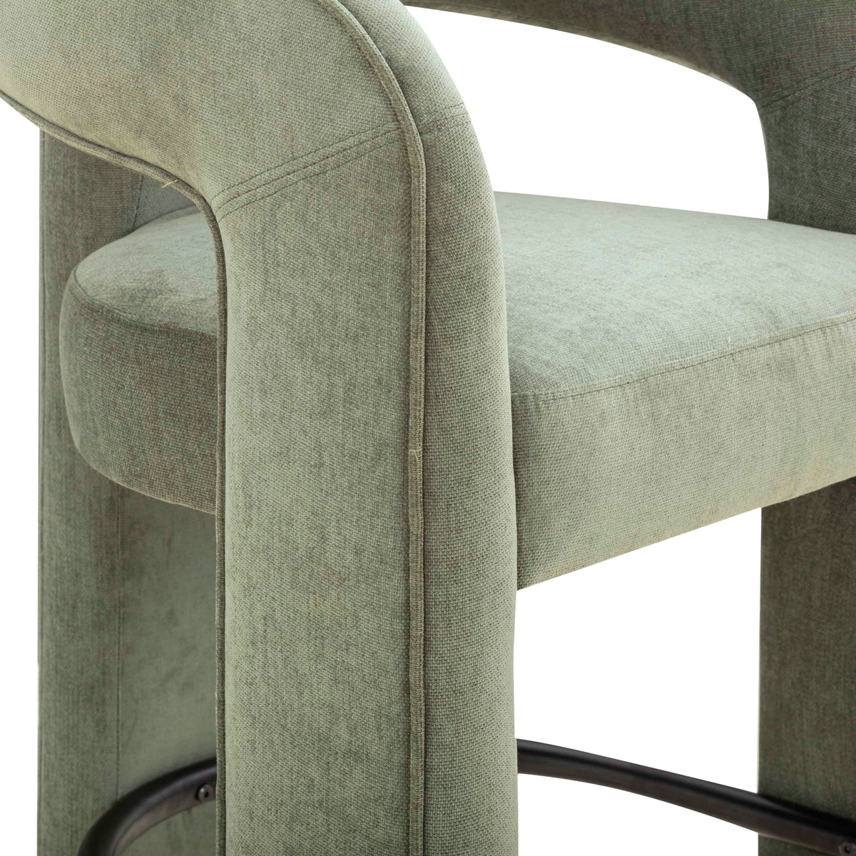 Malone Green Perfomance Fabric Bar Stool by TOV Furniture – photo 5 of 7