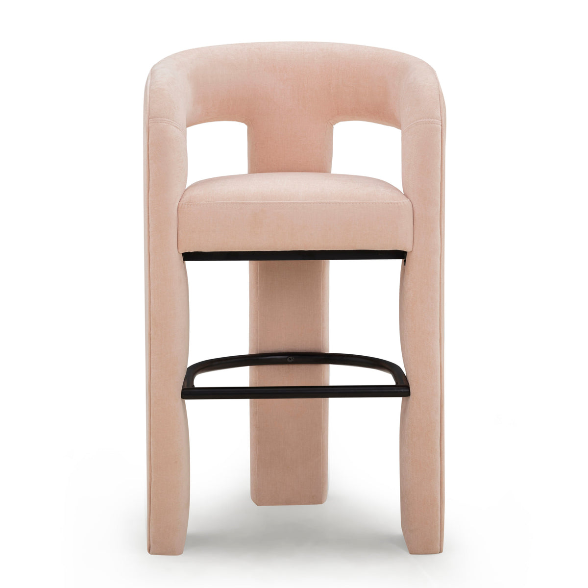 Malone Blush Perfomance Fabric Bar Stool by TOV Furniture – photo 1 of 8