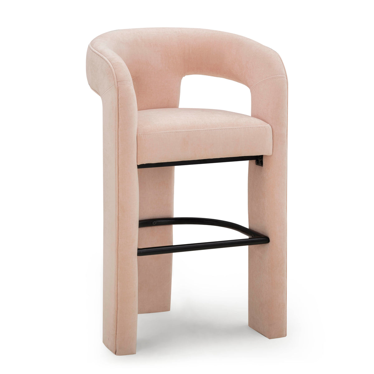 Malone Blush Perfomance Fabric Bar Stool by TOV Furniture – photo 3 of 8