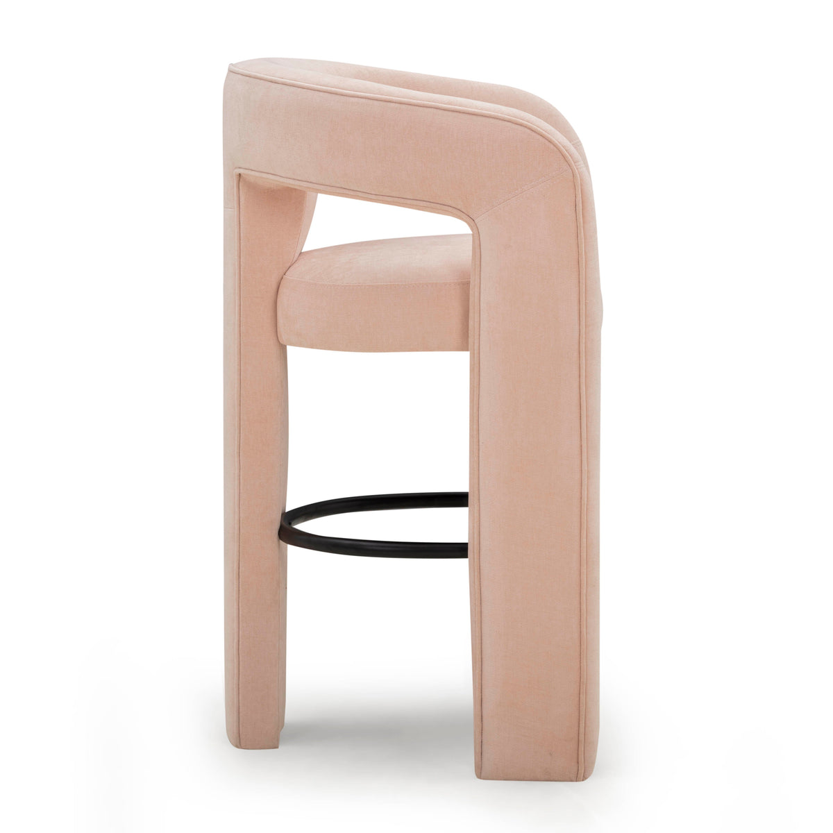 Malone Blush Perfomance Fabric Bar Stool by TOV Furniture – photo 4 of 8