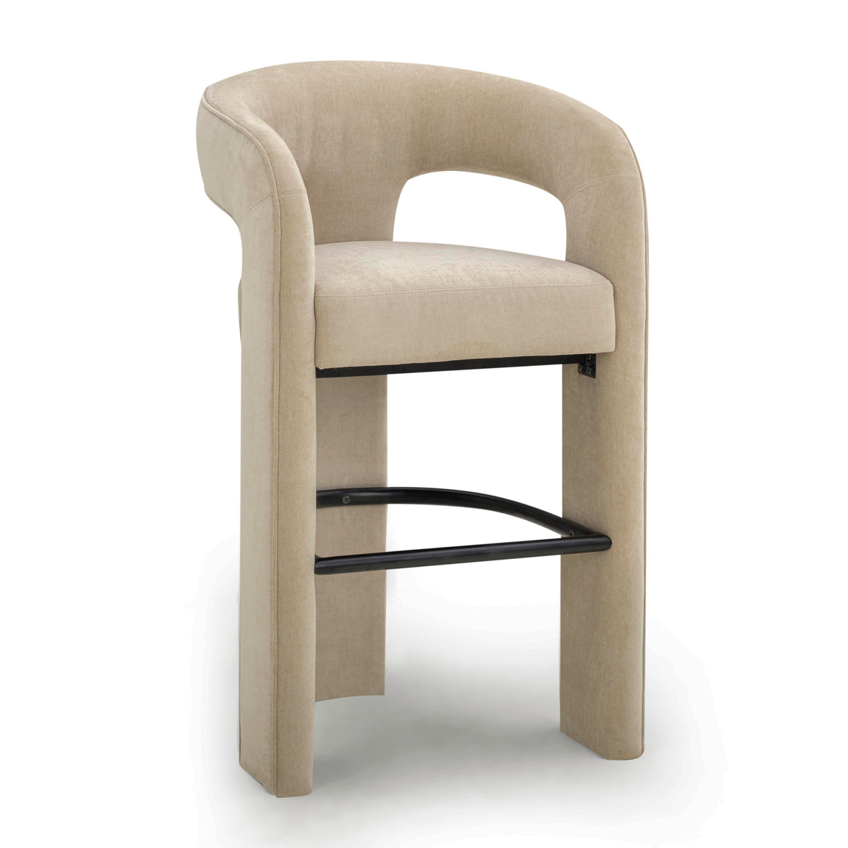 Malone Taupe Perfomance Fabric Bar Stool by TOV Furniture – photo 3 of 8