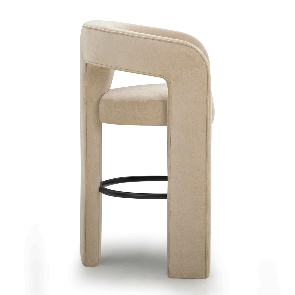 Malone Taupe Perfomance Fabric Bar Stool by TOV Furniture – photo 4 of 8