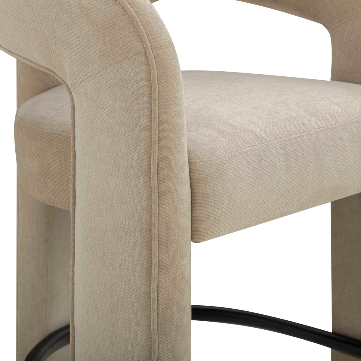 Malone Taupe Perfomance Fabric Bar Stool by TOV Furniture – photo 6 of 8