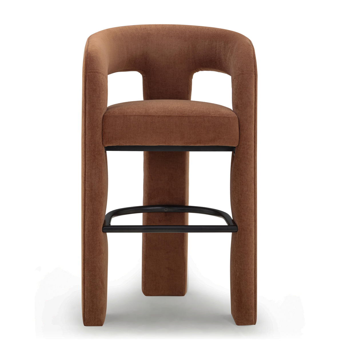 Malone Rust Red Perfomance Fabric Bar Stool by TOV Furniture – photo 1 of 8