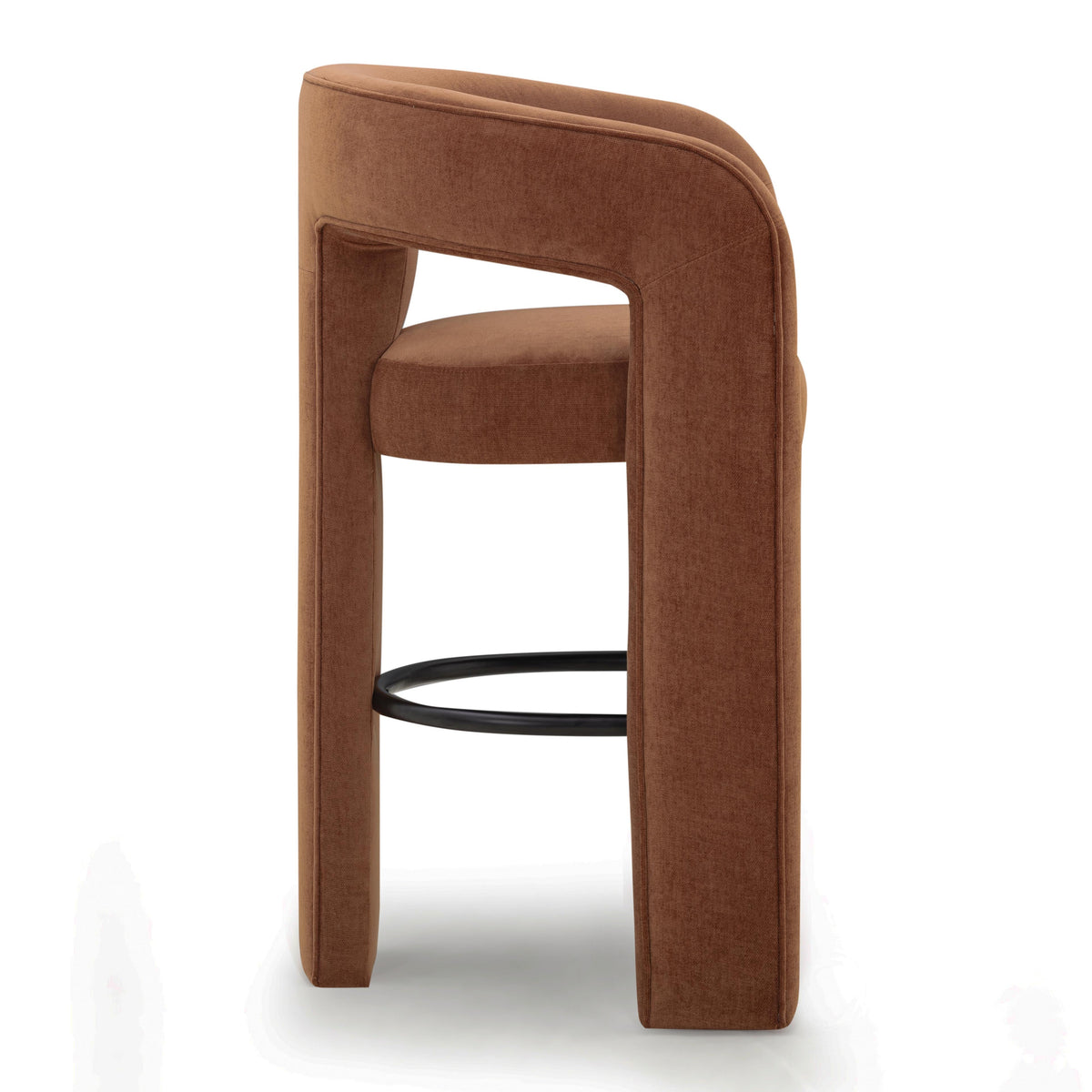 Malone Rust Red Perfomance Fabric Bar Stool by TOV Furniture – photo 4 of 8