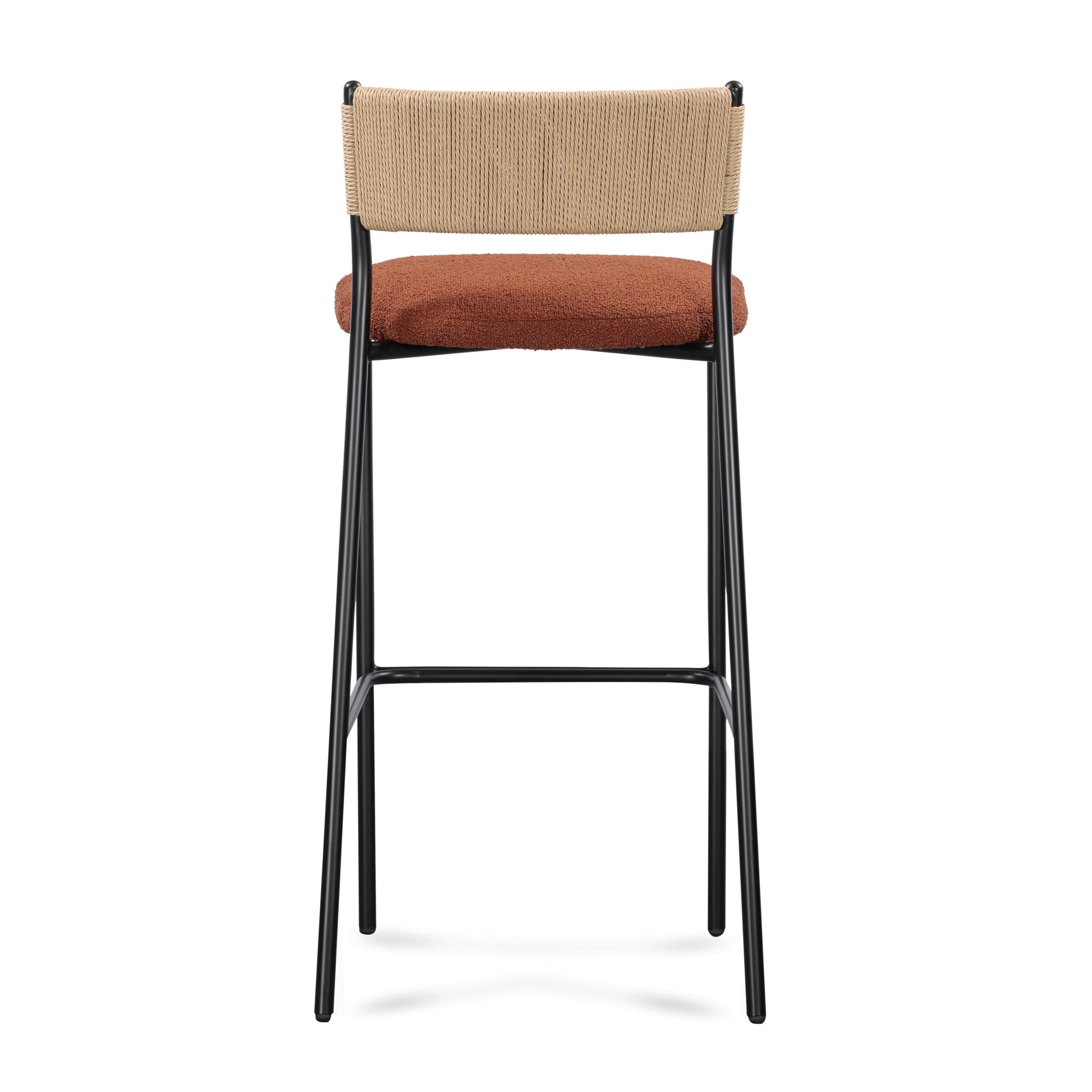 Celine Performance Boucle Stool Maroon Bar Height by Tov Furniture