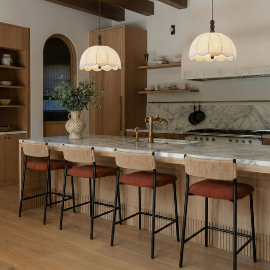 Celine Maroon Performance Boucle Barstool by TOV Furniture – photo 2 of 7