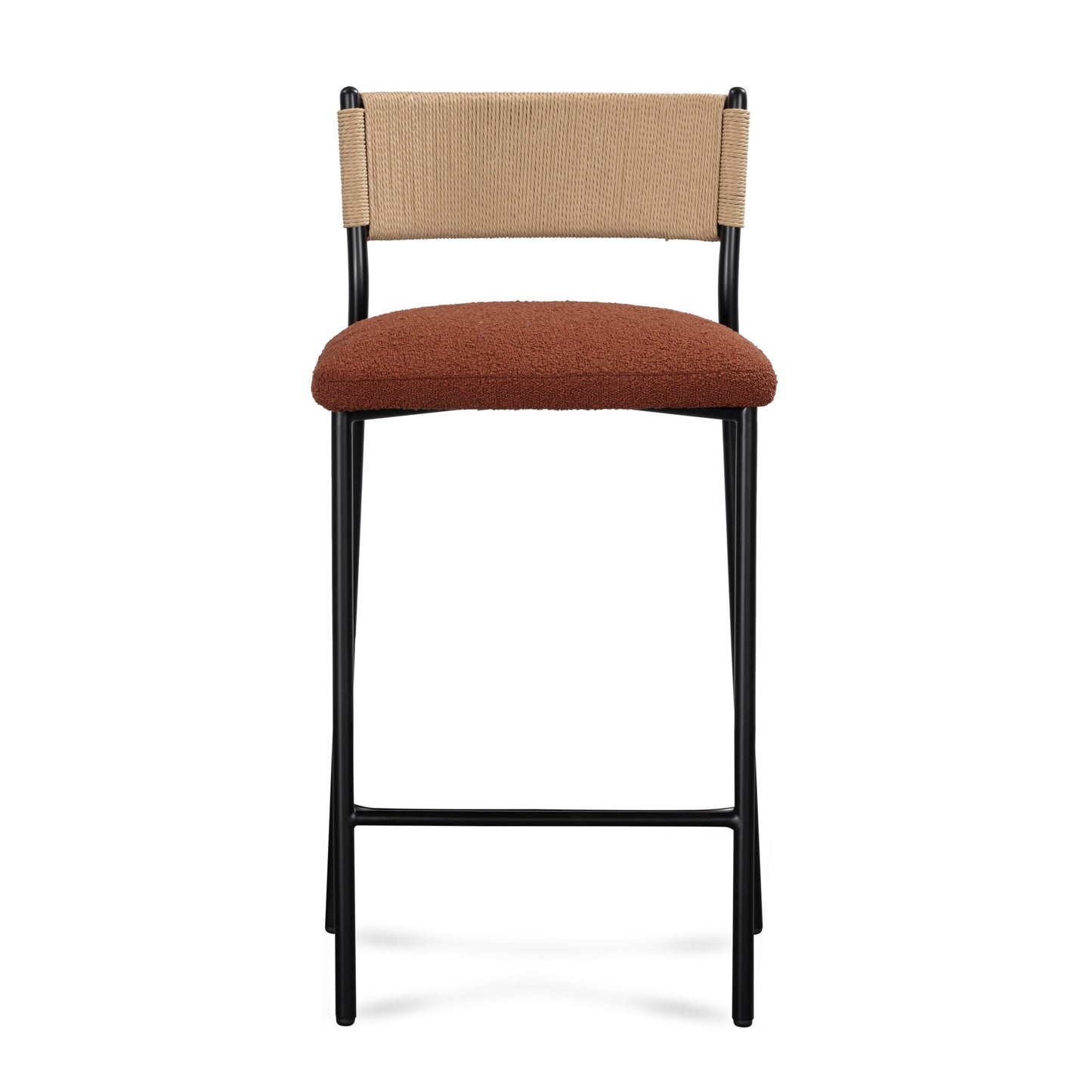 Celine Performance Boucle Stool Maroon Counter Height by Tov Furniture