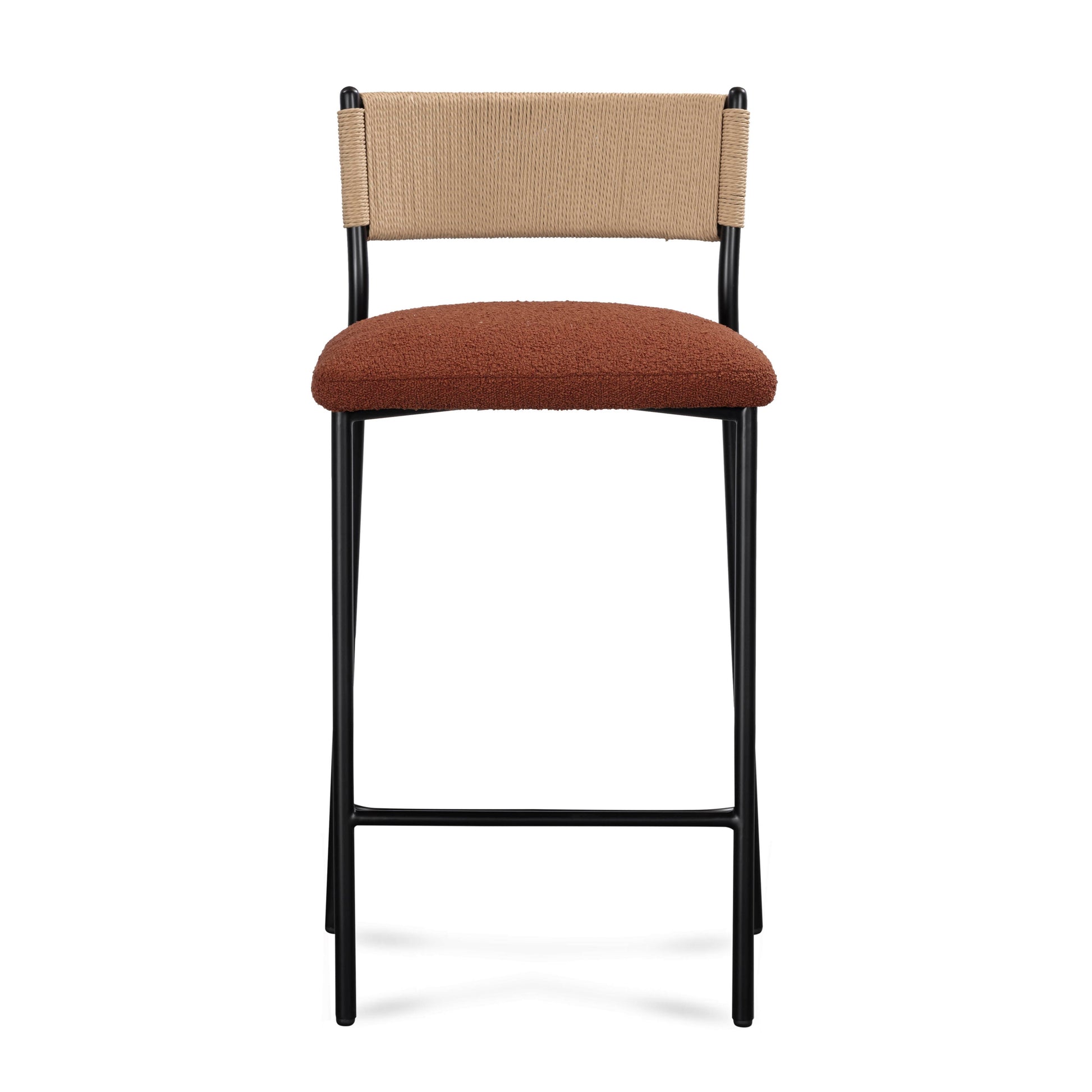 Celine Performance Boucle Stool Maroon Counter Height by Tov Furniture