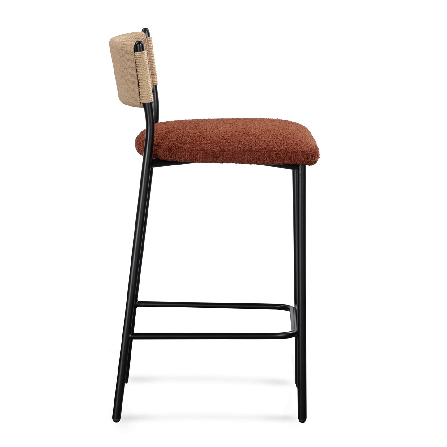 Celine Performance Boucle Stool Maroon Counter Height by Tov Furniture