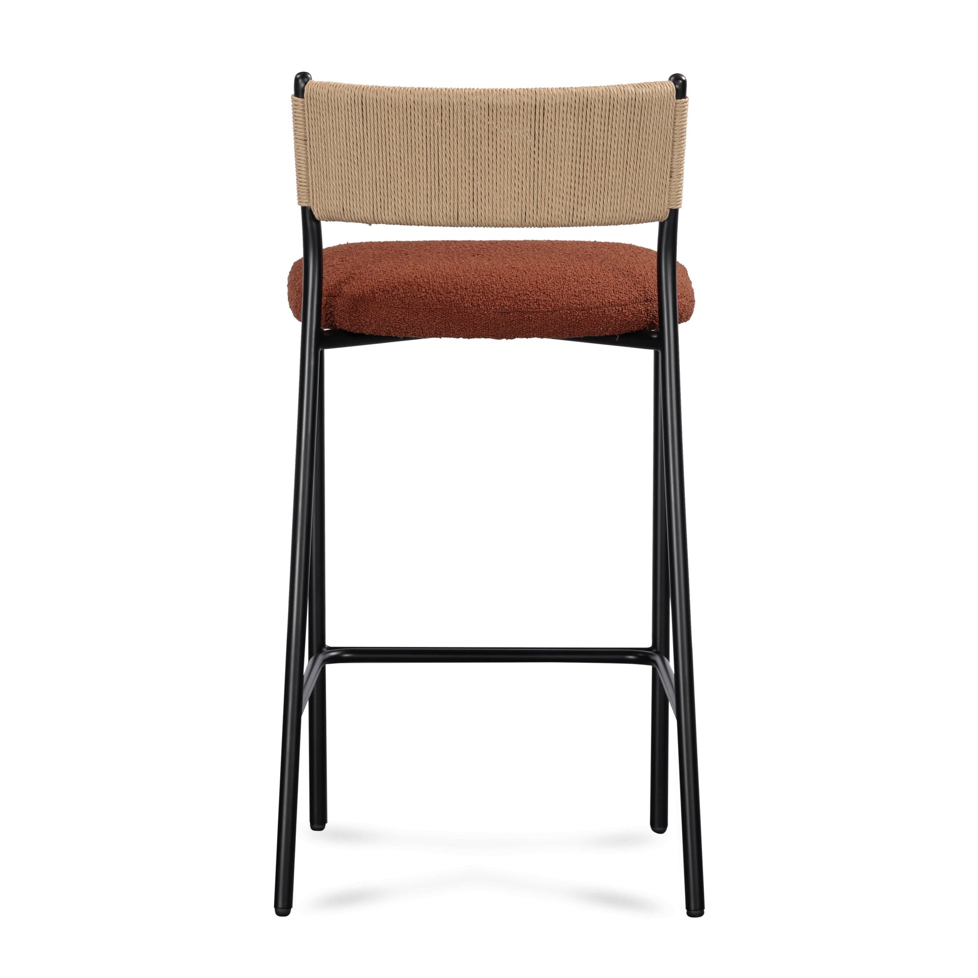 Celine Performance Boucle Stool Maroon Counter Height by Tov Furniture