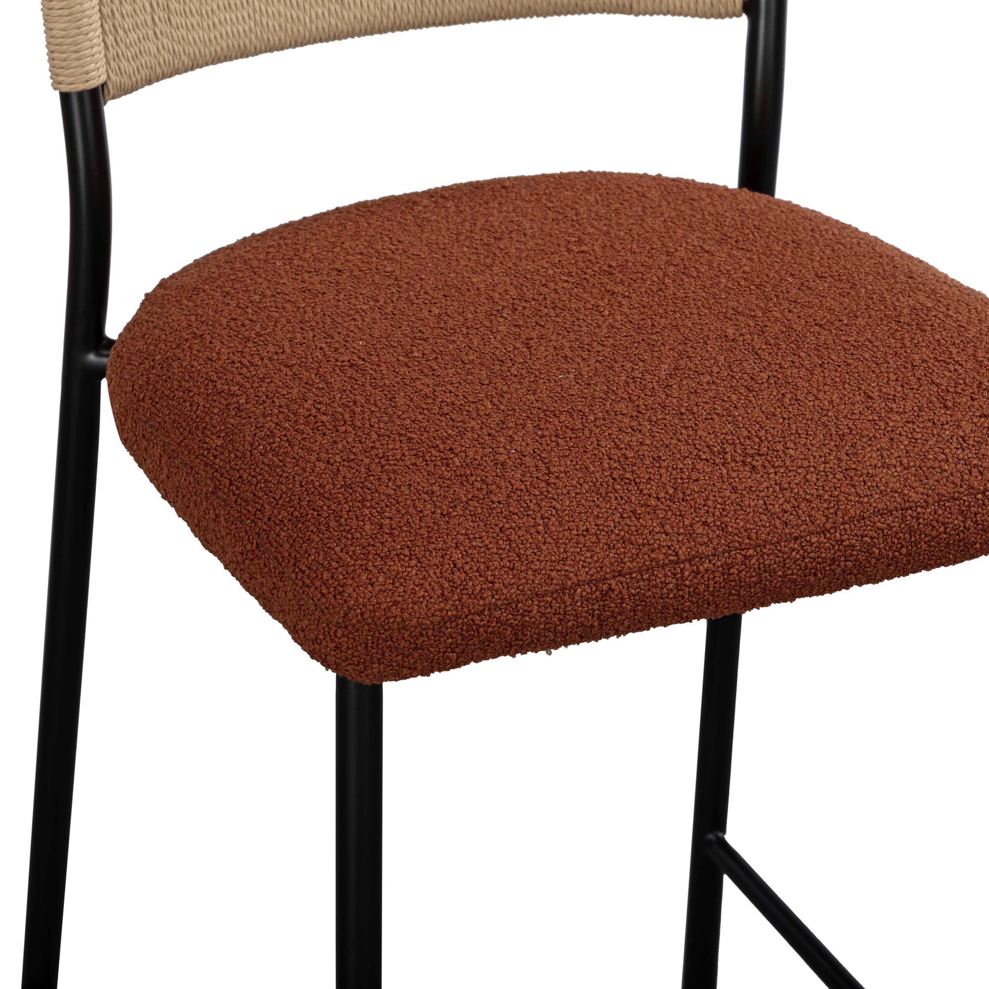 Celine Performance Boucle Stool Maroon Counter Height by Tov Furniture