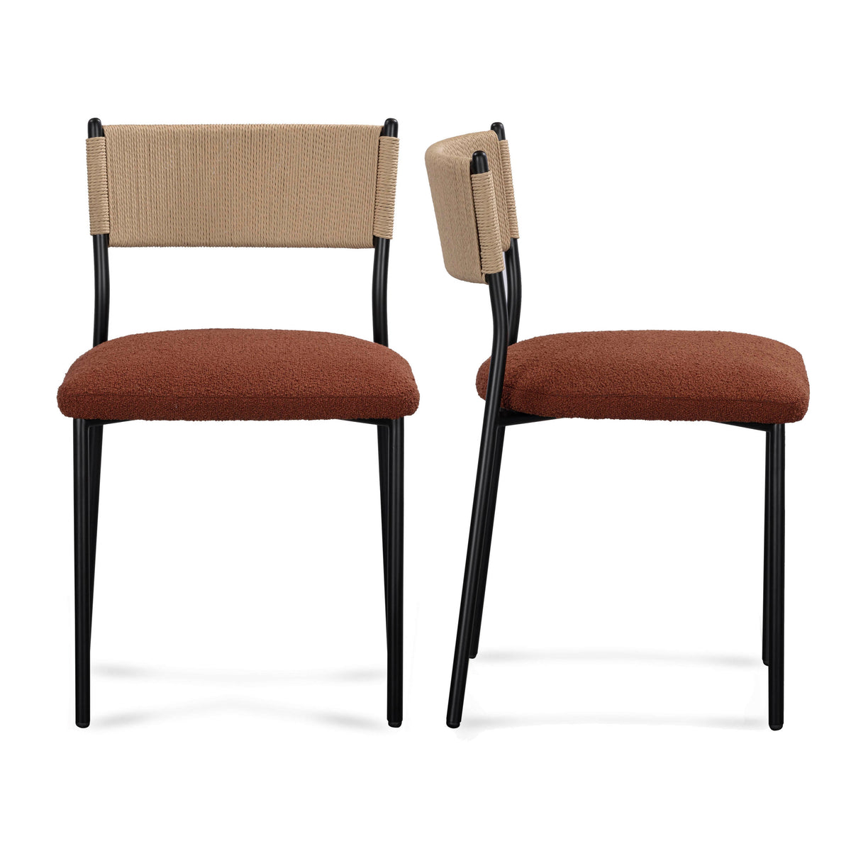 Celine Maroon Performance Boucle Dining Chair - Set of 2 by TOV Furniture – photo 1 of 8