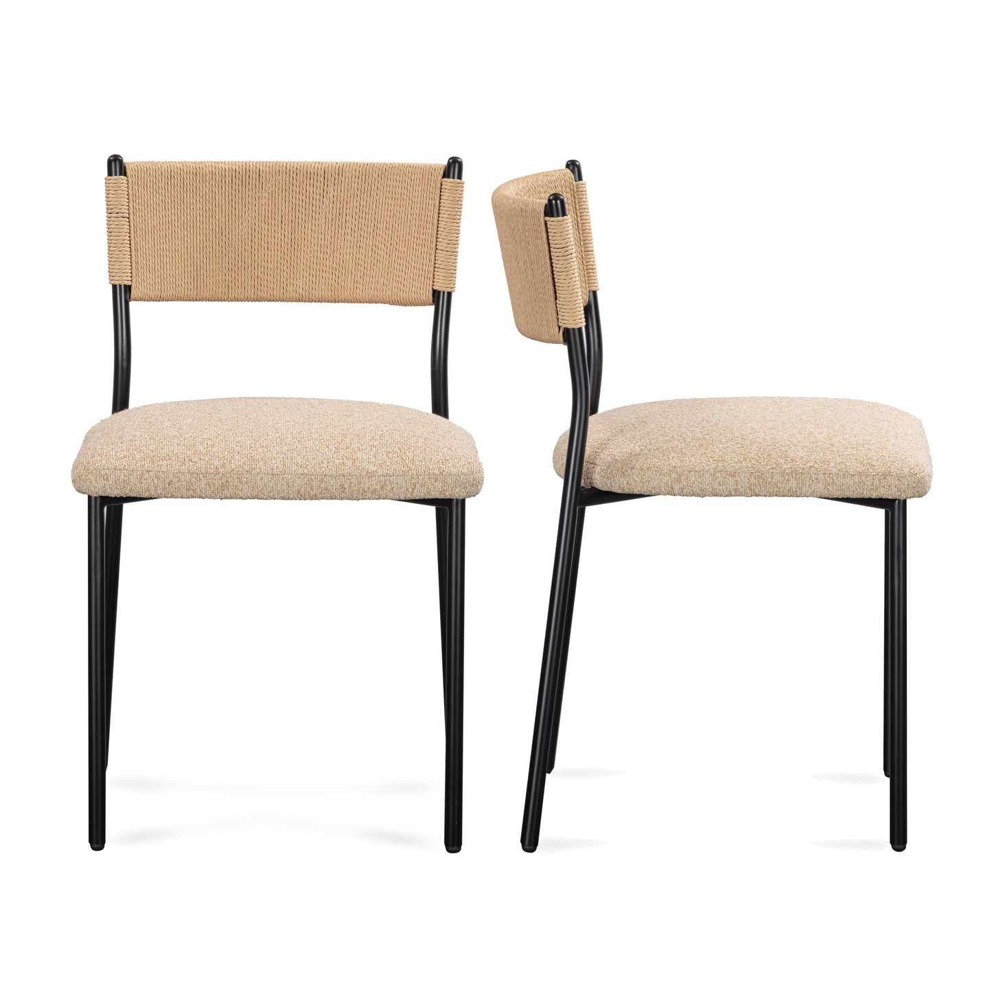 Celine Performance Boucle Dining Chair - Set of 2 Tan by Tov Furniture