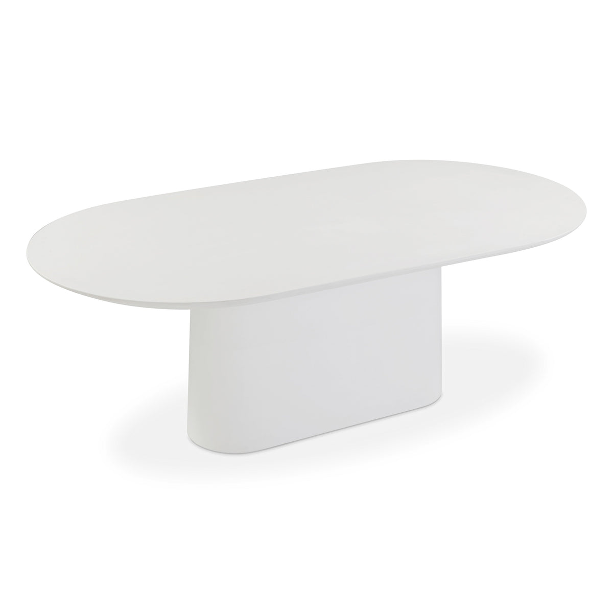 Nara 84" Pure White Indoor/Outdoor Concrete Dining Table by TOV Furniture – photo 3 of 7