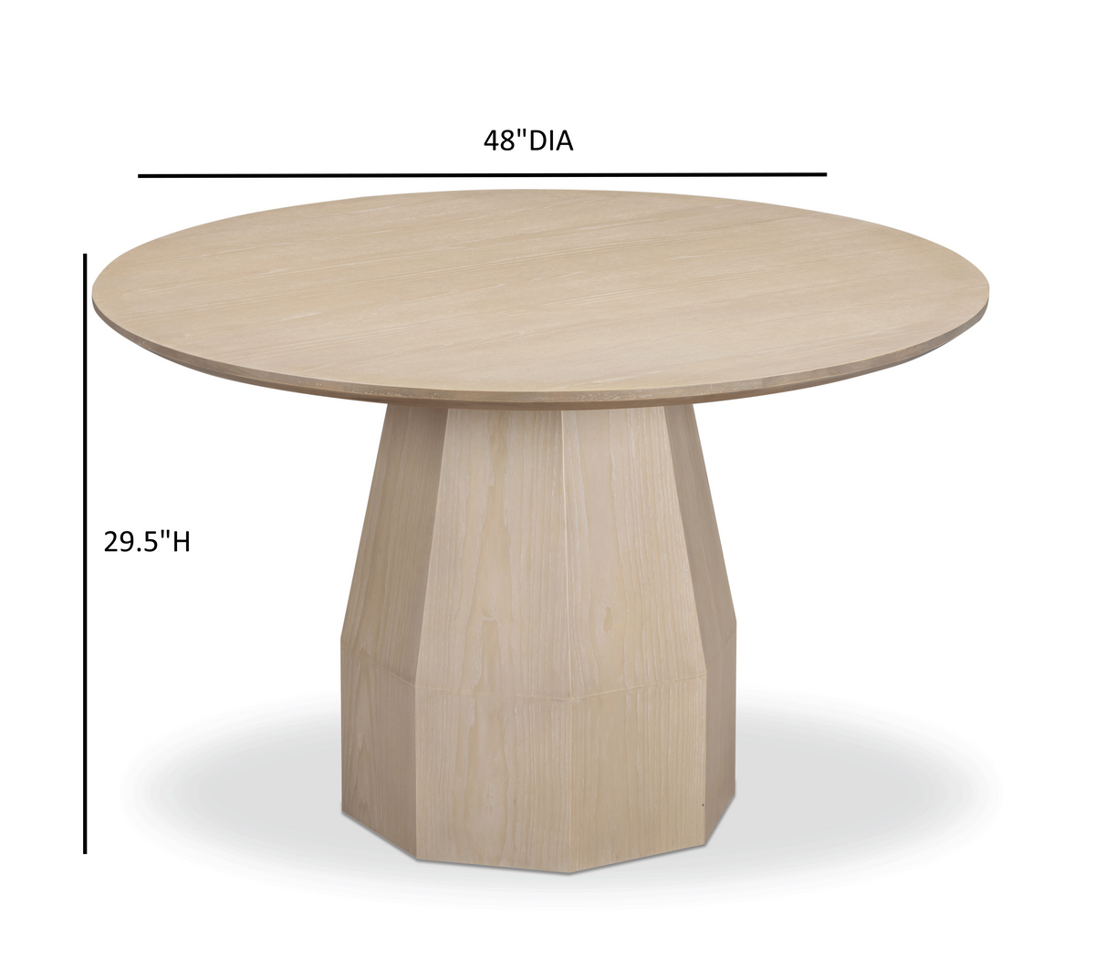 Brocha 48" Driftwood Round Dining Table by TOV Furniture – photo 5 of 6