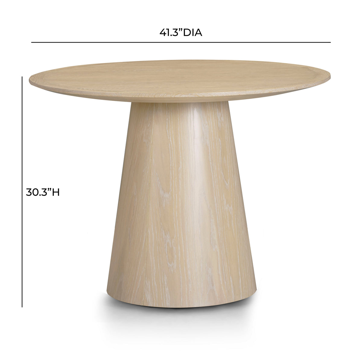 Sahara Driftwood 41" Round Oak Dining Table by TOV Furniture – photo 6 of 7