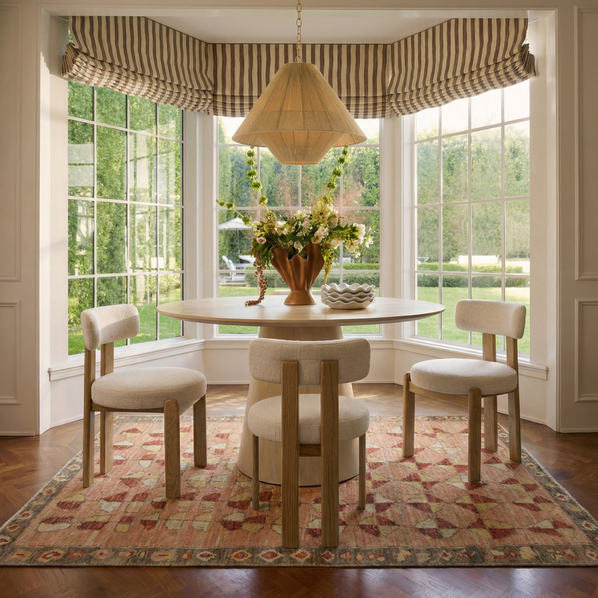 Sahara Driftwood 41" Round Oak Dining Table by TOV Furniture – photo 2 of 7