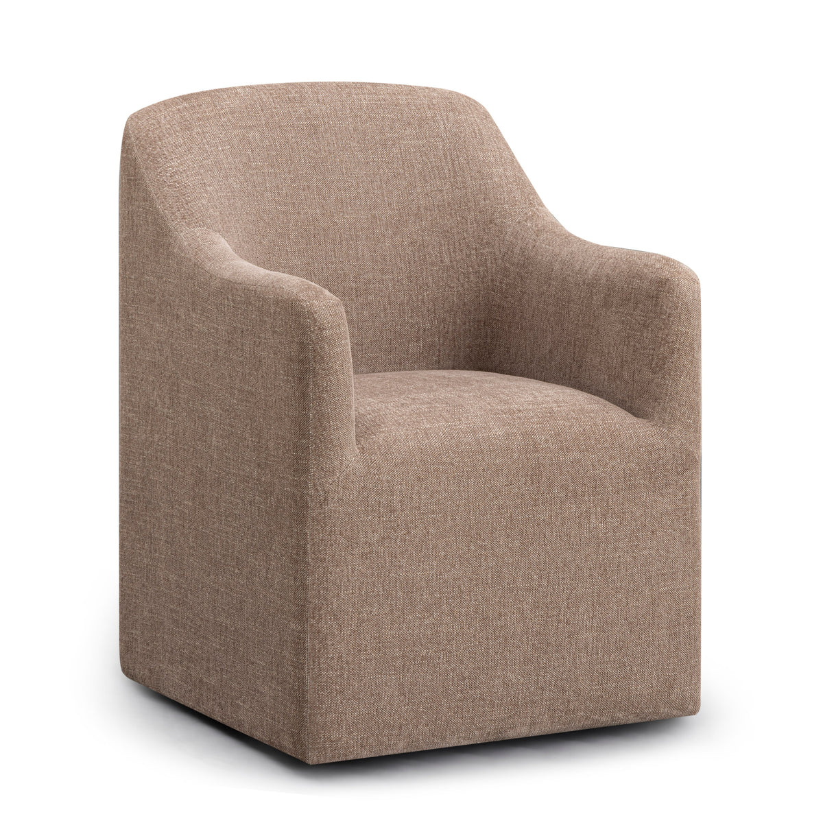Helena Milk Chocolate Brown Tall Textured Weave Performance Fabric Dining Chair by TOV Furniture – photo 1 of 7