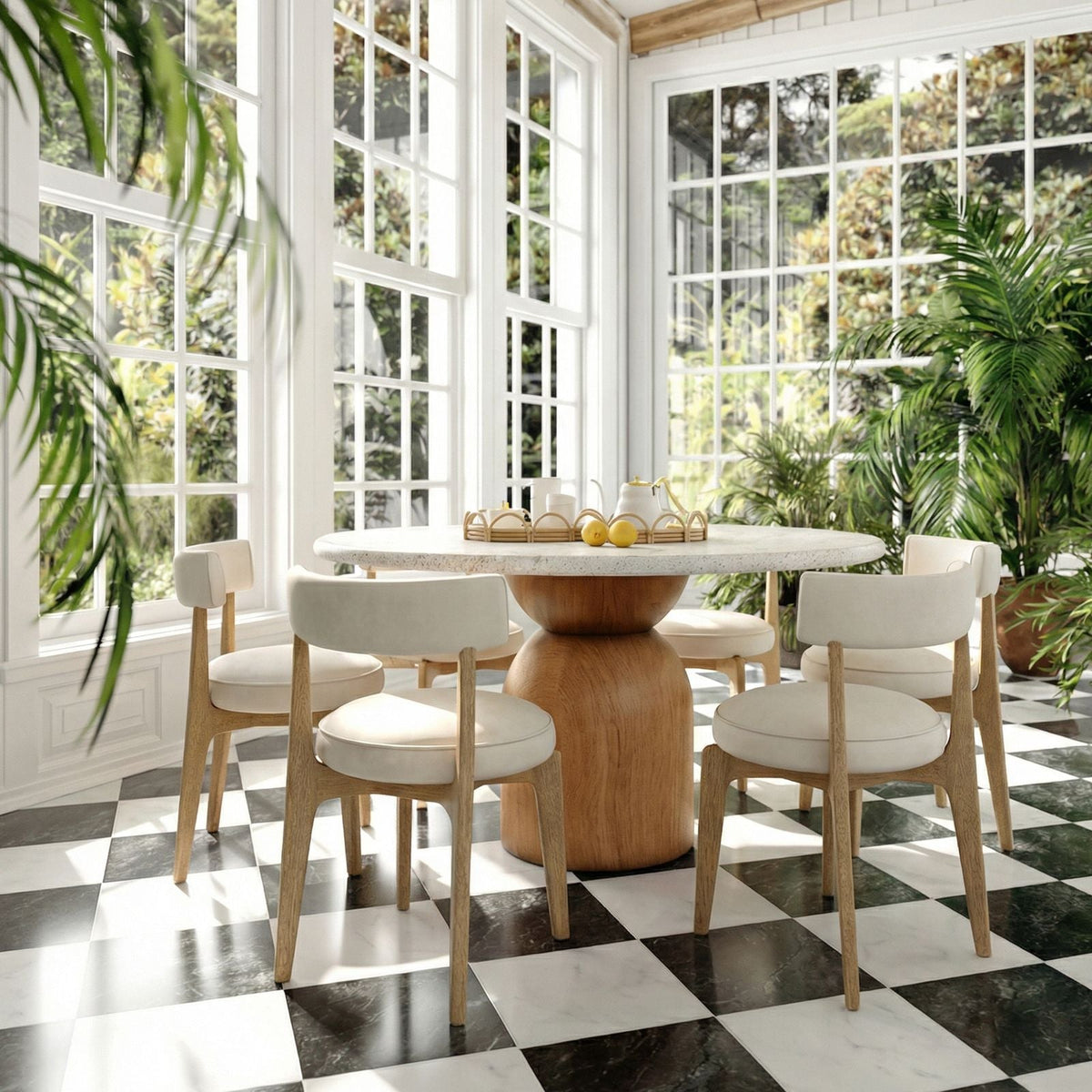 Nikita Cream Performance Vegan Leather Dining Chair by TOV Furniture – photo 2 of 8