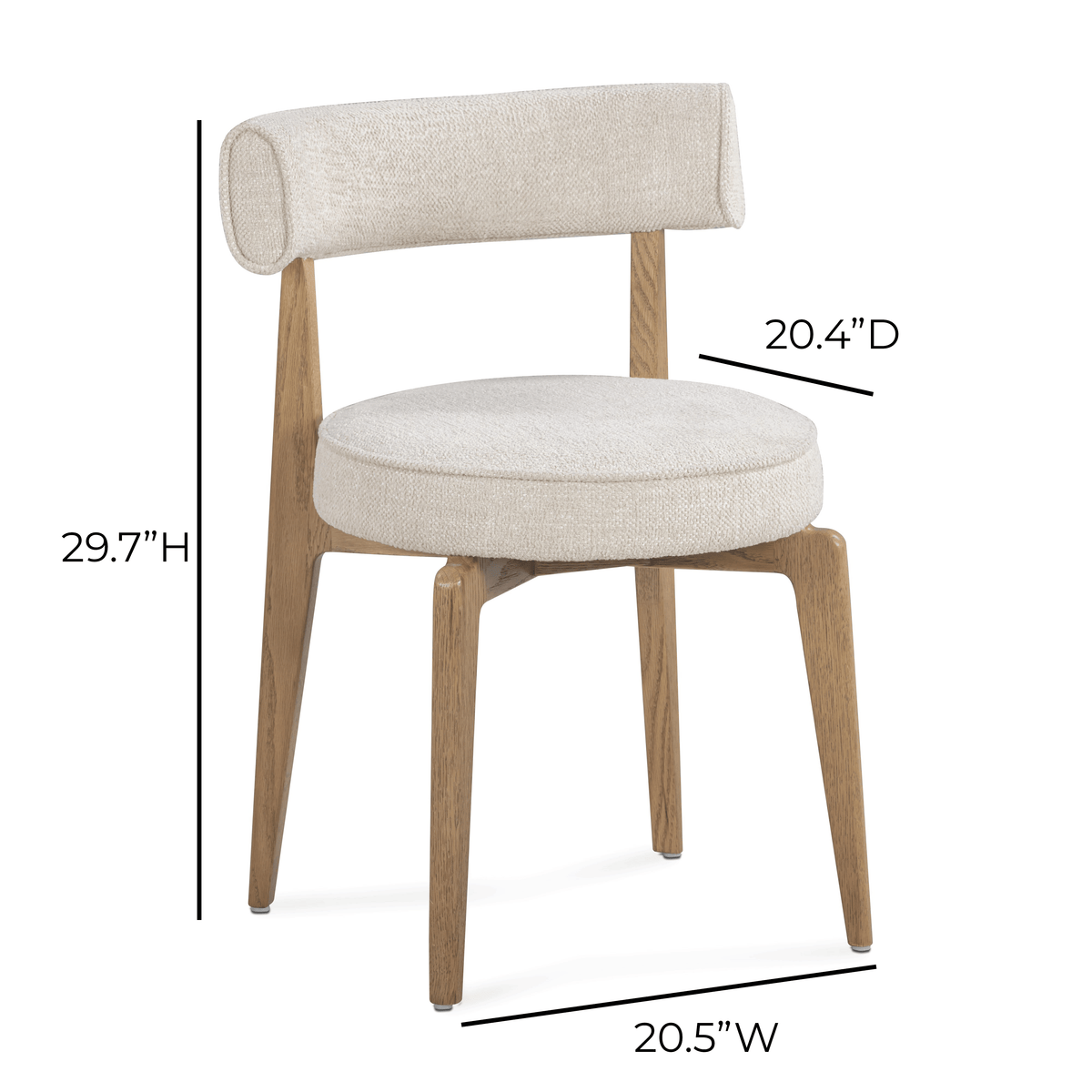 Nikita Cream Performance Fabric Dining Chair by TOV Furniture – photo 8 of 8