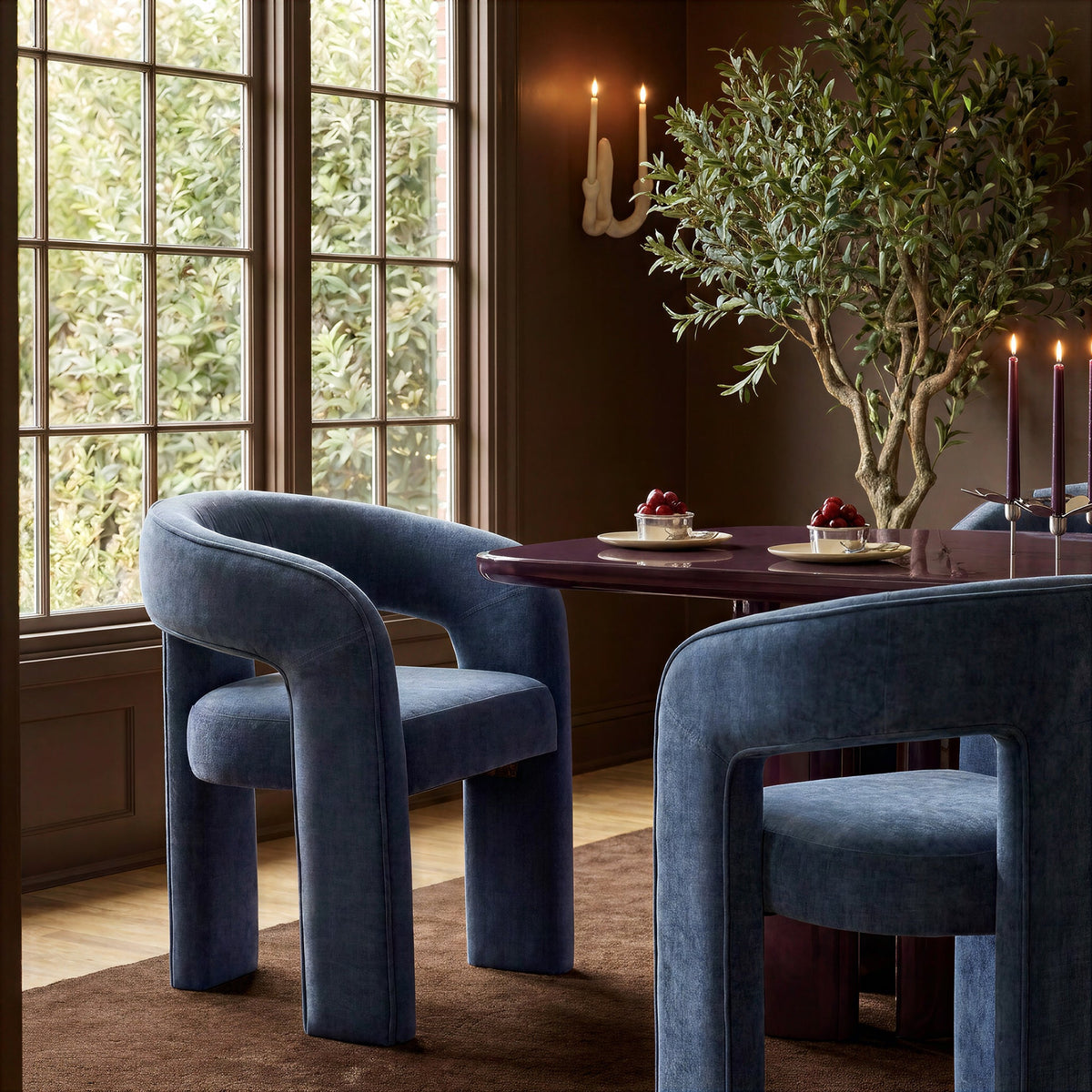 Malone Denim Blue Performance Fabric Dining Chair by TOV Furniture – photo 2 of 7