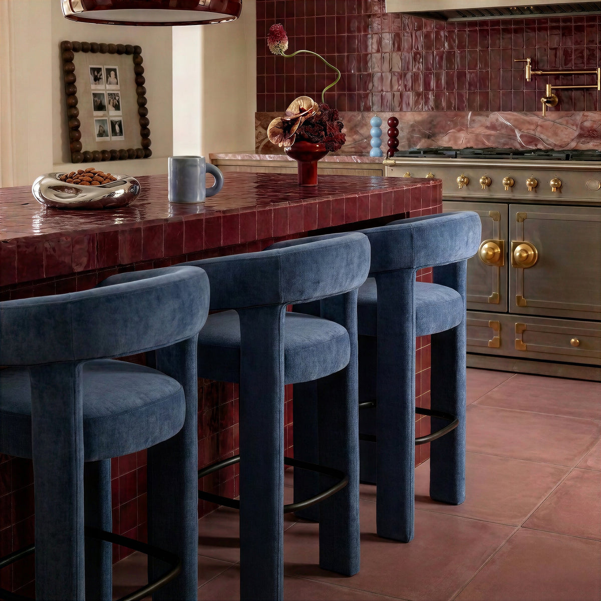 Malone Performance Chenille Stool by TOV Furniture – several options shown