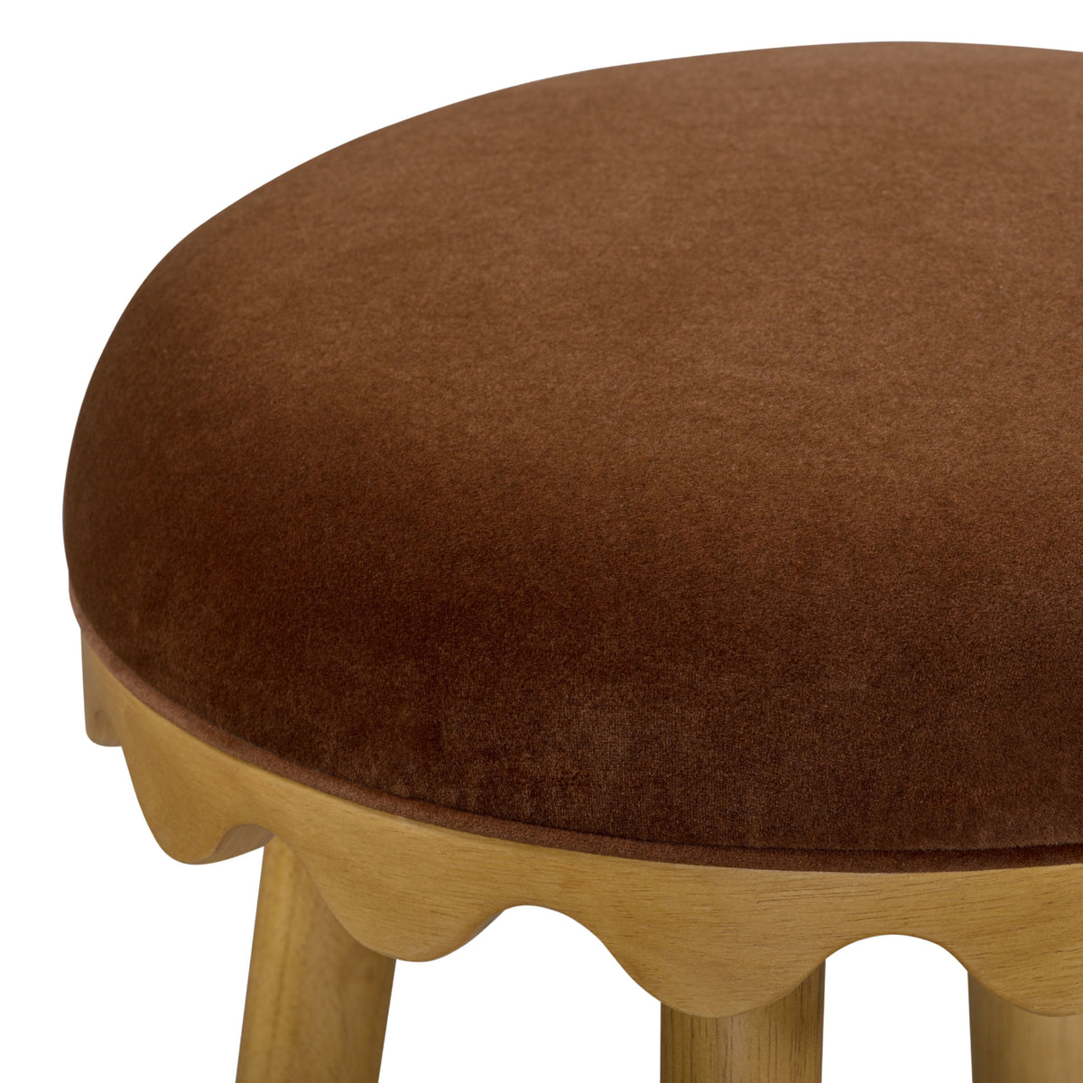Oodle Bronze Performance Vegan Mohair Natural Counter Stool by TOV Furniture – photo 4 of 6