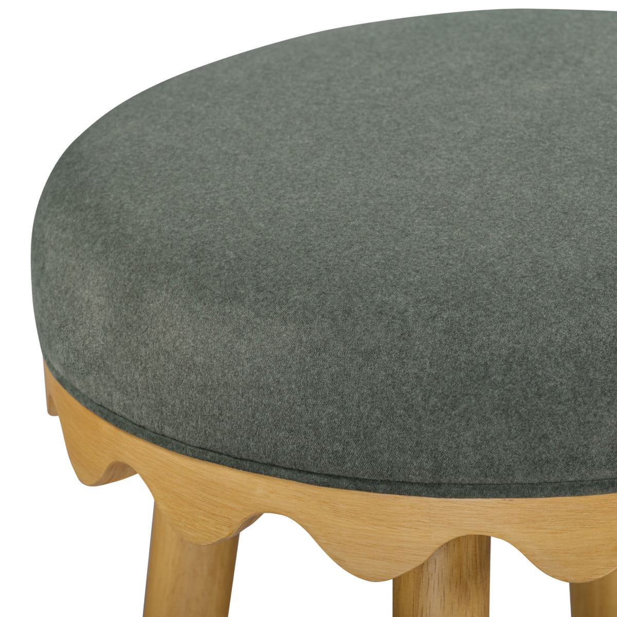 Oodle Green Performance Vegan Mohair Natural Counter Stool by TOV Furniture – photo 4 of 6