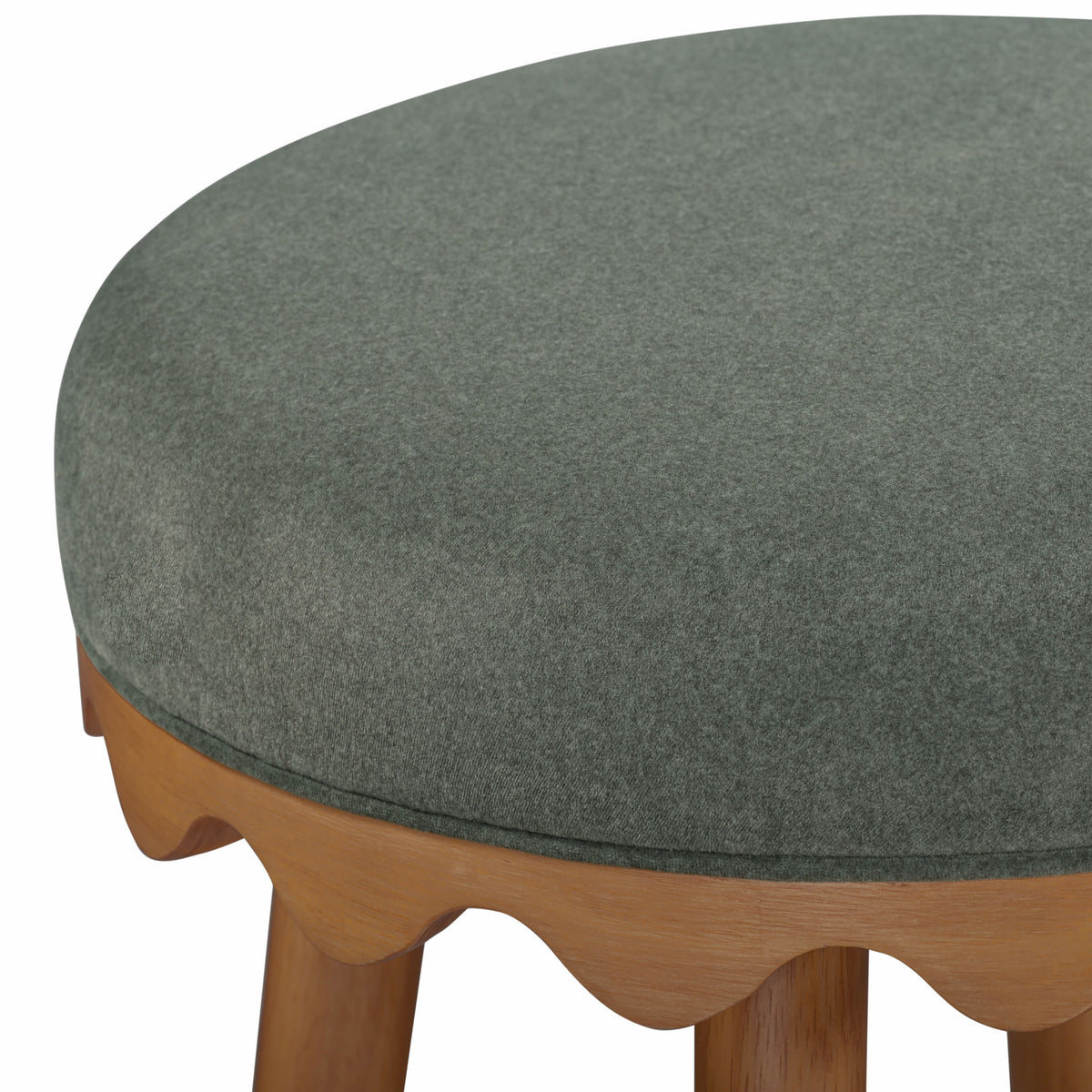 Oodle Green Performance Vegan Mohair Light Walnut Counter Stool by TOV Furniture – photo 4 of 6