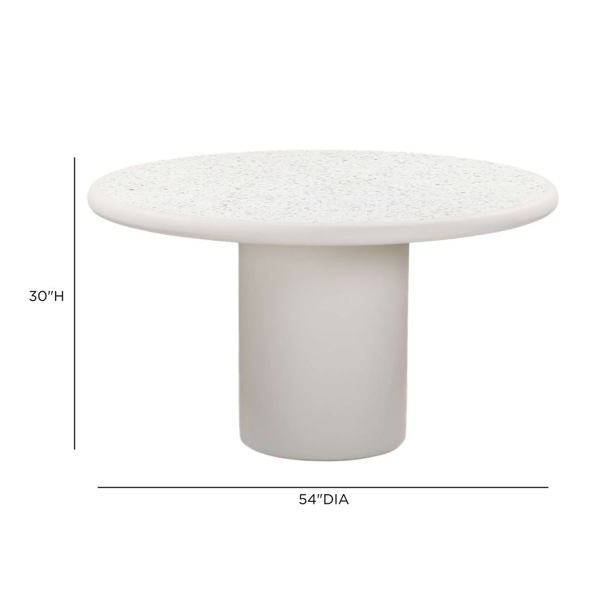 Billy 54" Concrete Terrazzo Indoor/Outdoor Dining Table by TOV Furniture – photo 6 of 6