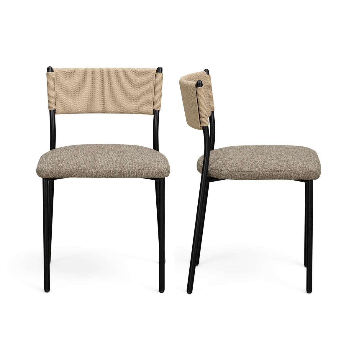 Celine Brown Performance Boucle Dining Chair - Set of 2 by TOV Furniture – photo 1 of 8