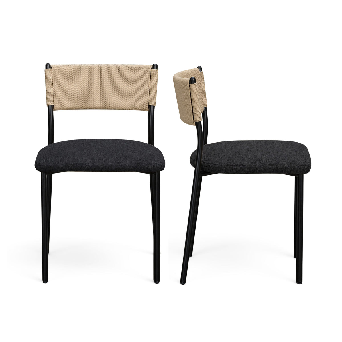 Celine Black Performance Boucle Dining Chair - Set of 2 by TOV Furniture – photo 1 of 7