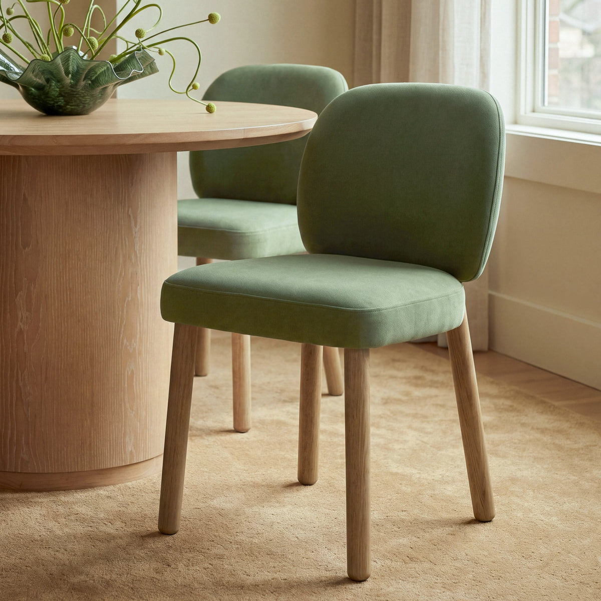 Foxy Olive Green Performance Velvet Dining Chair by TOV Furniture – photo 2 of 8