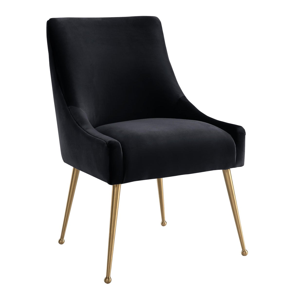 Beatrix Black Performance Velvet Dining Chair by TOV Furniture – photo 1 of 7