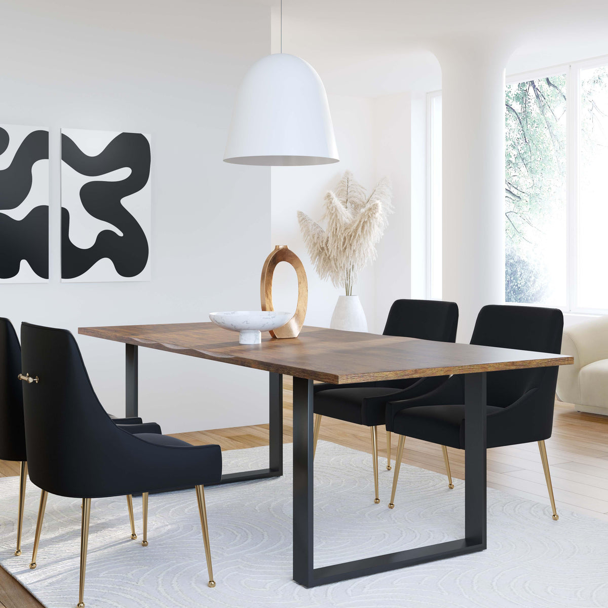 Beatrix Black Performance Velvet Dining Chair by TOV Furniture – photo 2 of 7