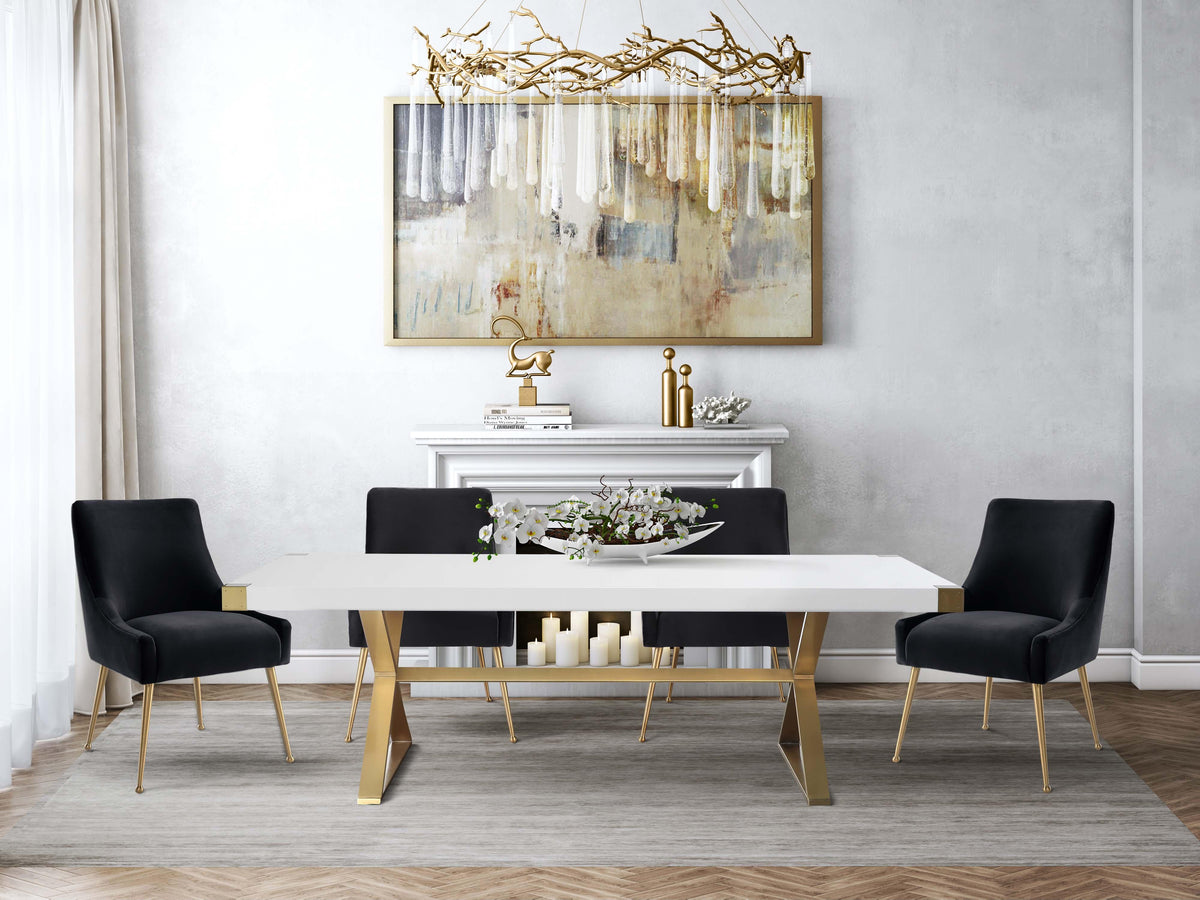 Beatrix Black Performance Velvet Dining Chair by TOV Furniture – photo 7 of 7