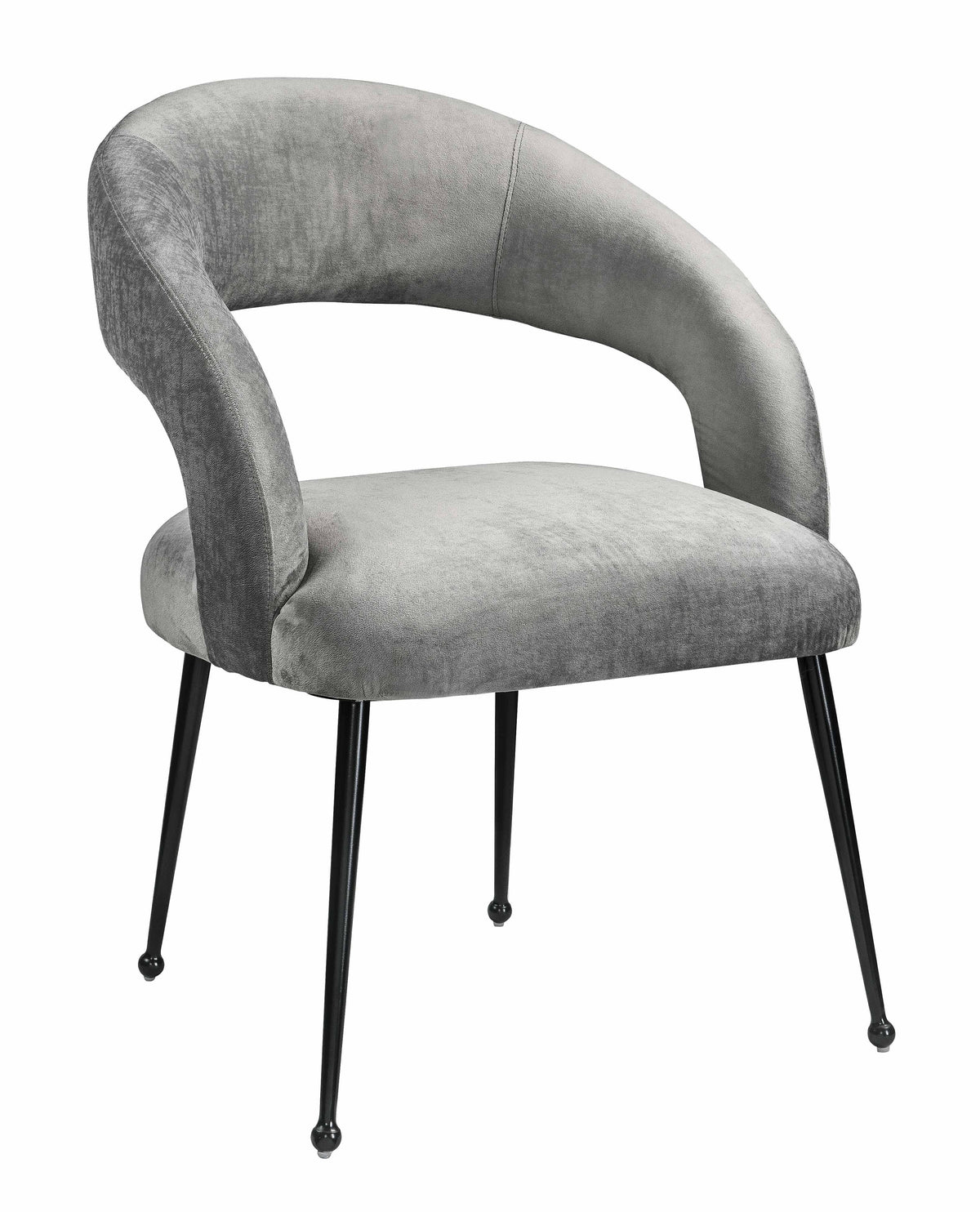 Rocco Grey Performance Slub Velvet Dining Chair by TOV Furniture – photo 1 of 6