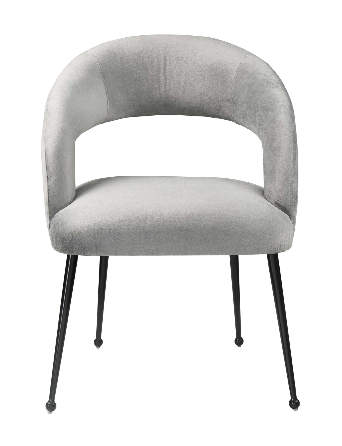 Rocco Grey Performance Slub Velvet Dining Chair by TOV Furniture – photo 3 of 6