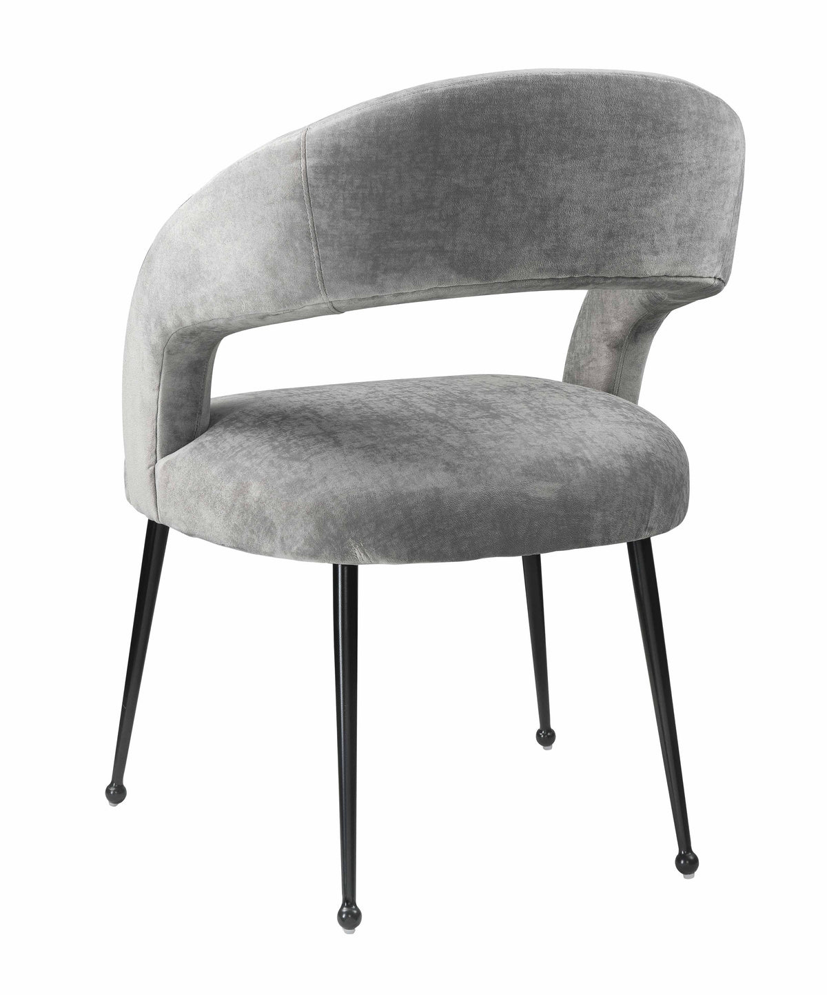 Rocco Grey Performance Slub Velvet Dining Chair by TOV Furniture – photo 4 of 6