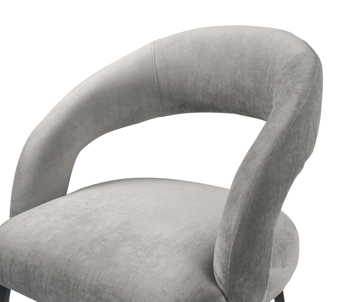 Rocco Grey Performance Slub Velvet Dining Chair by TOV Furniture – photo 5 of 6
