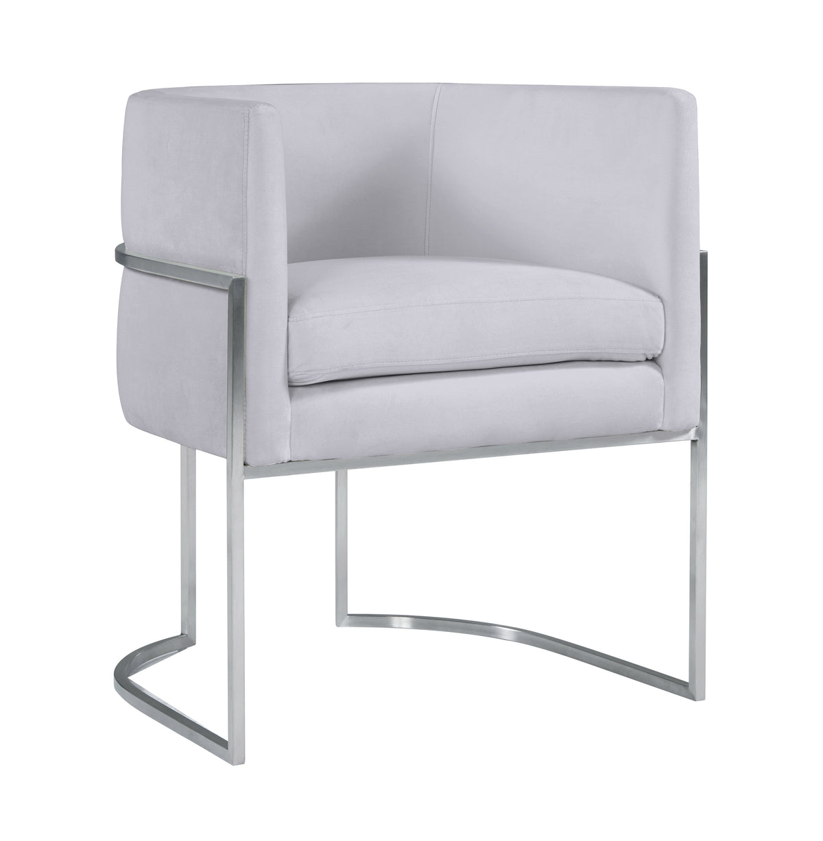 Giselle Grey Performance Velvet Dining Chair by Inspire Me! Home Decor - Silver Frame by TOV Furniture – photo 1 of 6
