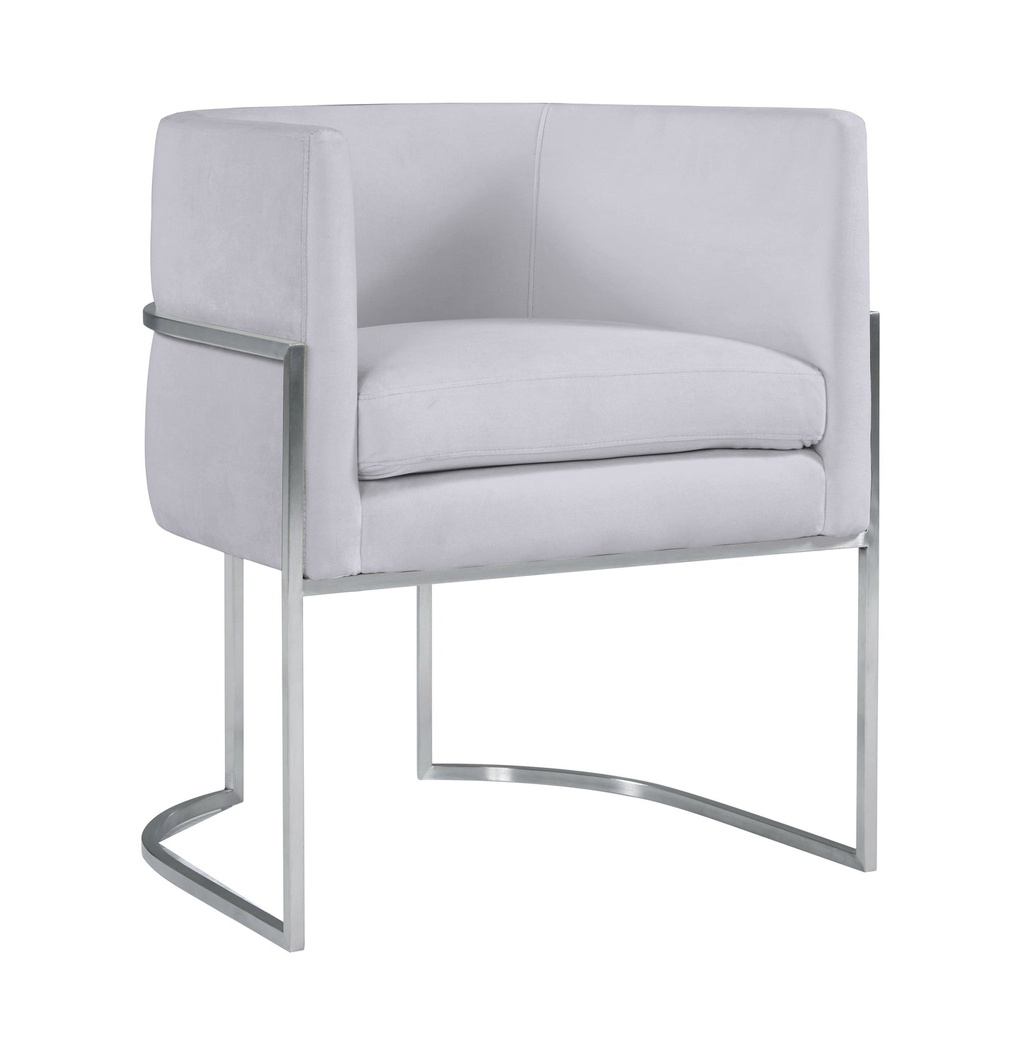 Giselle Velvet Dining Chair With Silver Base by TOV D6300
