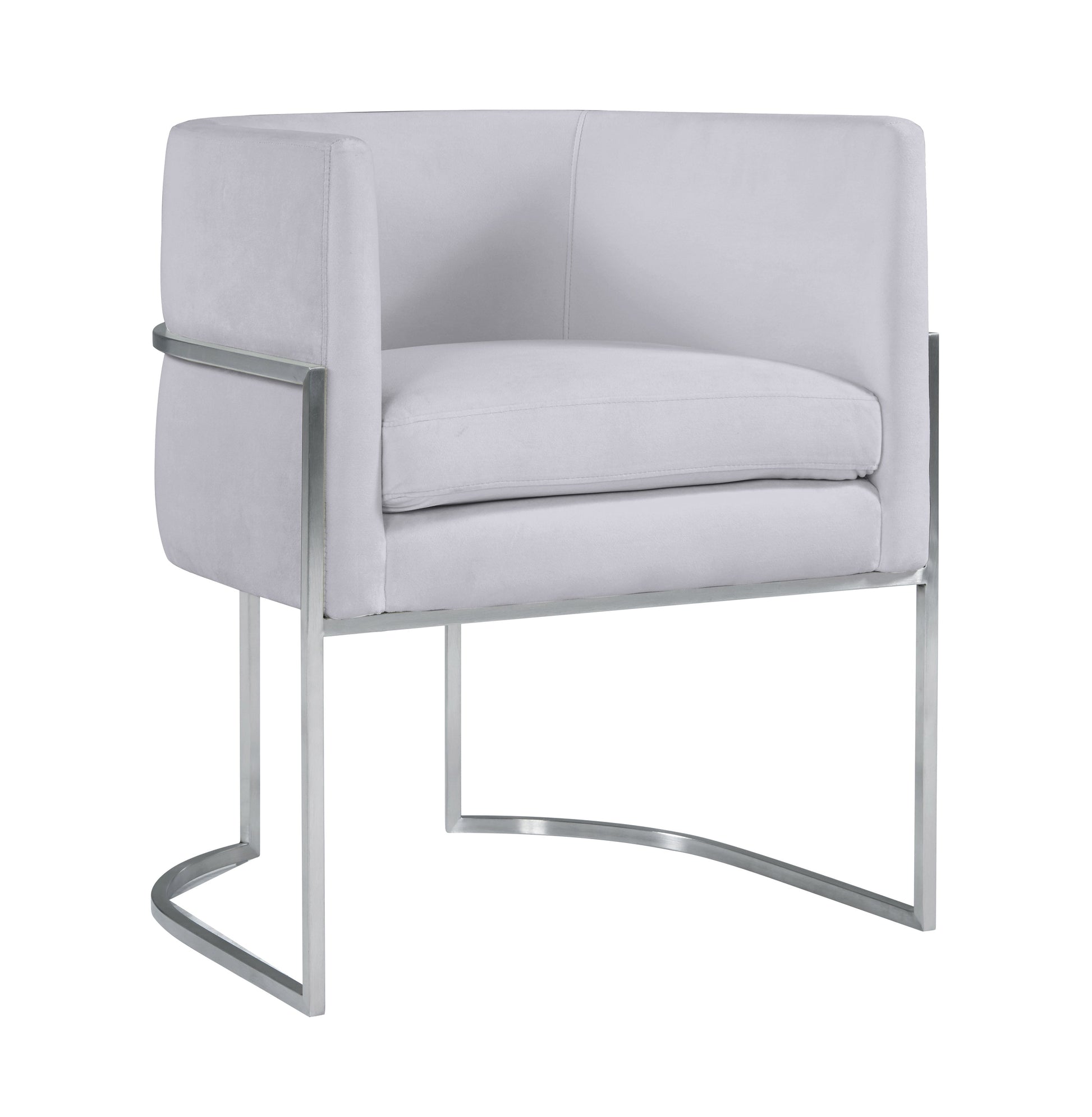Giselle Velvet Dining Chair With Silver Base by TOV D6302