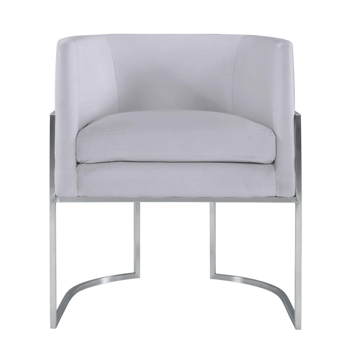 Giselle Grey Performance Velvet Dining Chair by Inspire Me! Home Decor - Silver Frame by TOV Furniture – photo 3 of 6