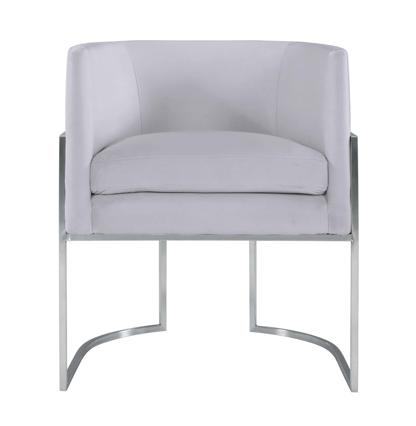 Giselle Velvet Dining Chair With Silver Base by TOV D6302