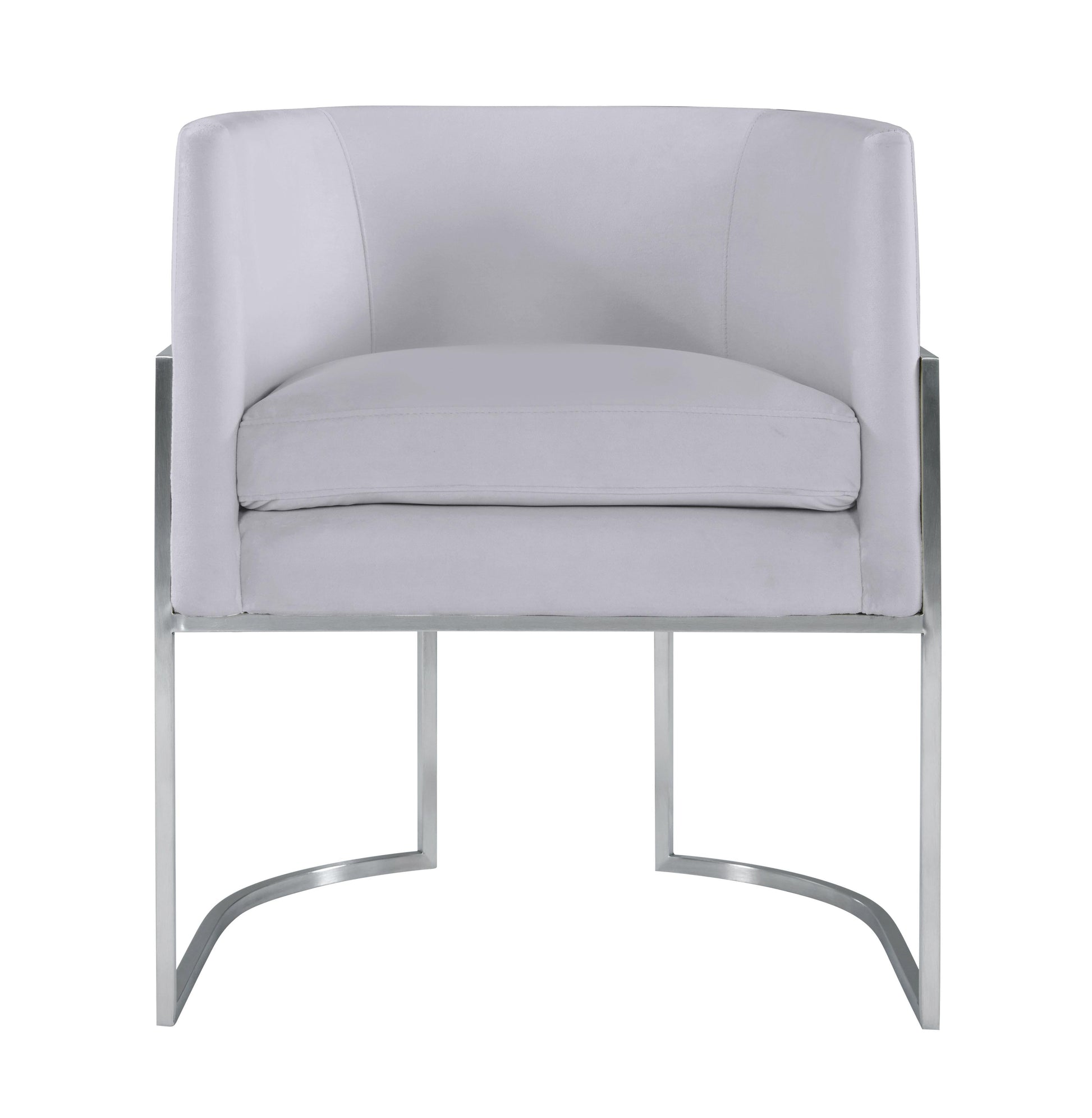 Giselle Velvet Dining Chair With Silver Base by TOV D6302