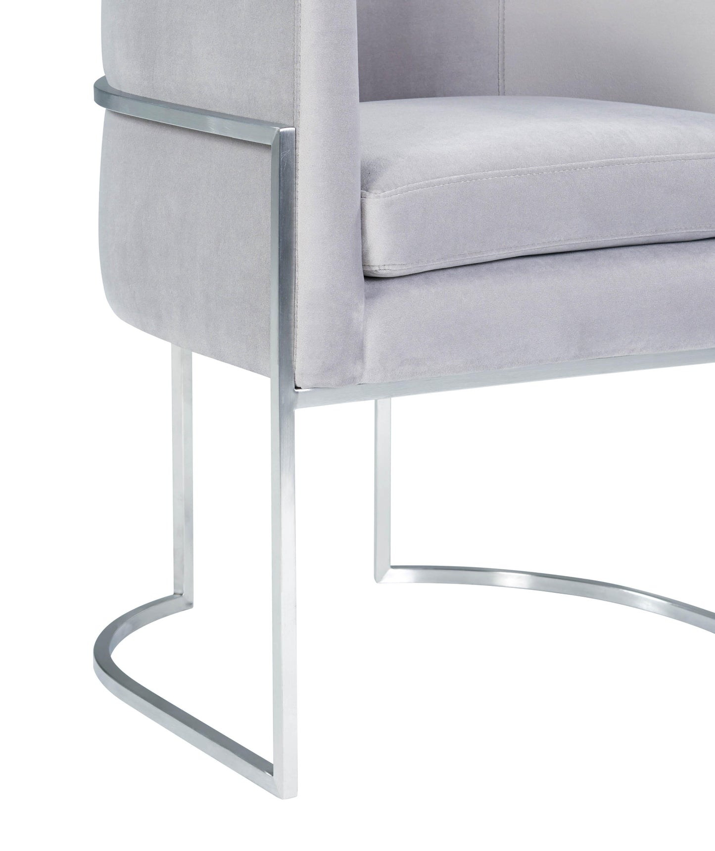 Giselle Velvet Dining Chair With Silver Base by TOV D6302