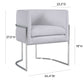 Giselle Velvet Dining Chair With Silver Base by TOV D6302